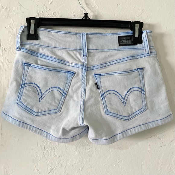 🪼SOLD🪼 Levi’s Vintage Y2k Black Tab Light Blue Wash Denim Jean Shorts | 3 - Picture 5 of 11